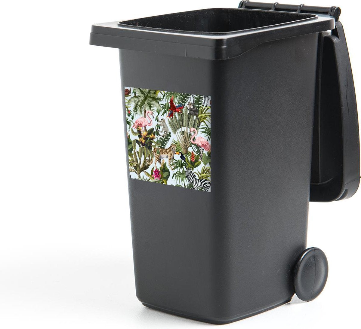 Container sticker Dieren - Jungle - Kleuren - 40x40 cm - Kliko sticker