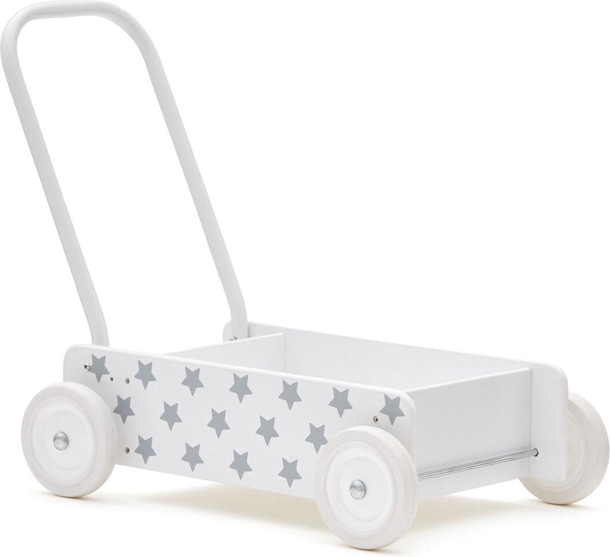 Houten Wandelwagen Ster Wit-grijs Kids Concept