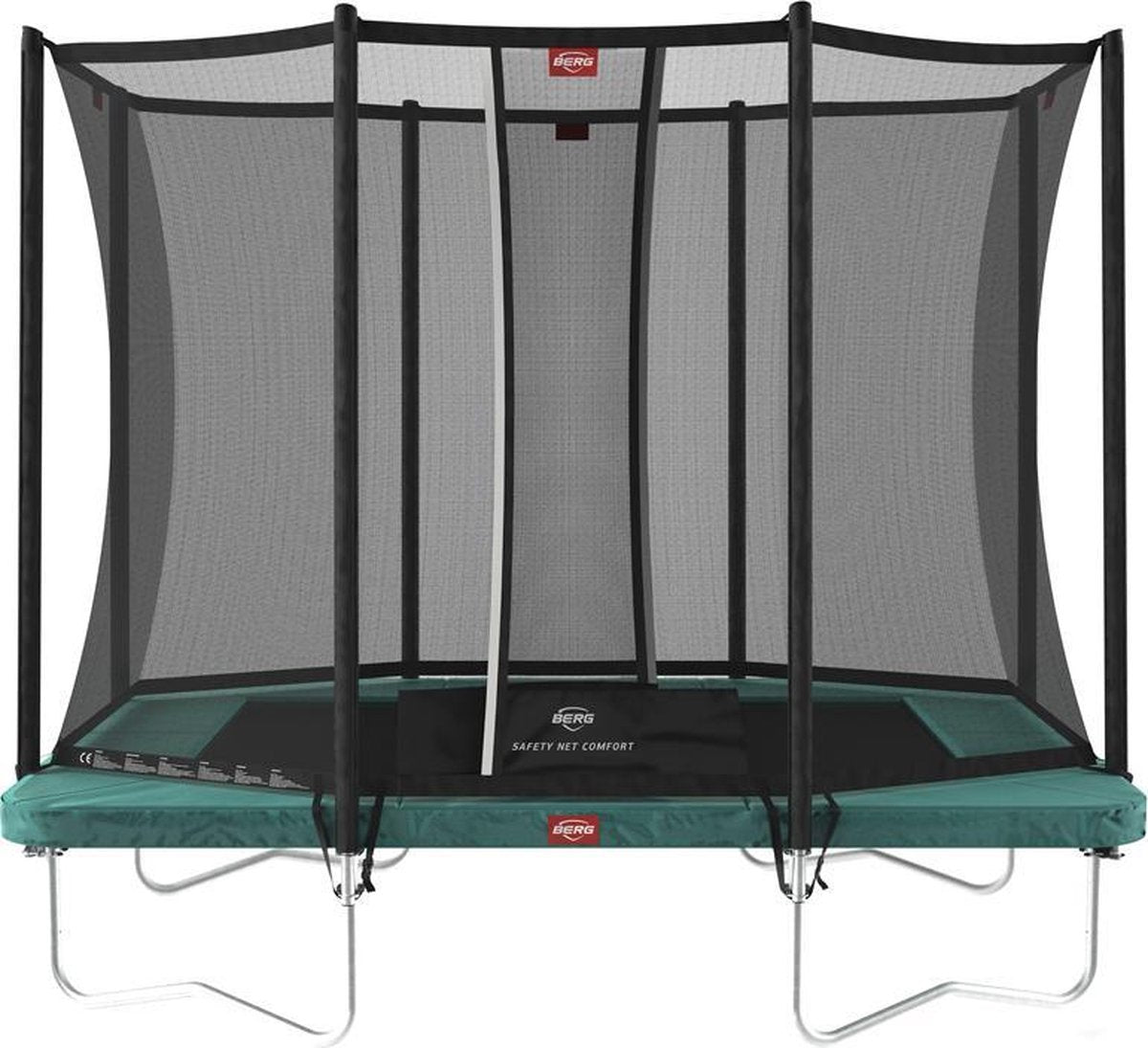 Trampoline - BERG Ultim Favorit 190 x 280 cm + Safety Net Comfort - Groen