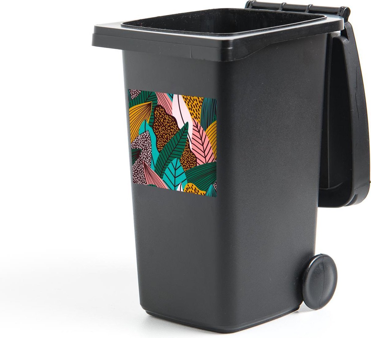 Container sticker Bladeren - Kleur - Patronen - 40x40 cm - Kliko sticker