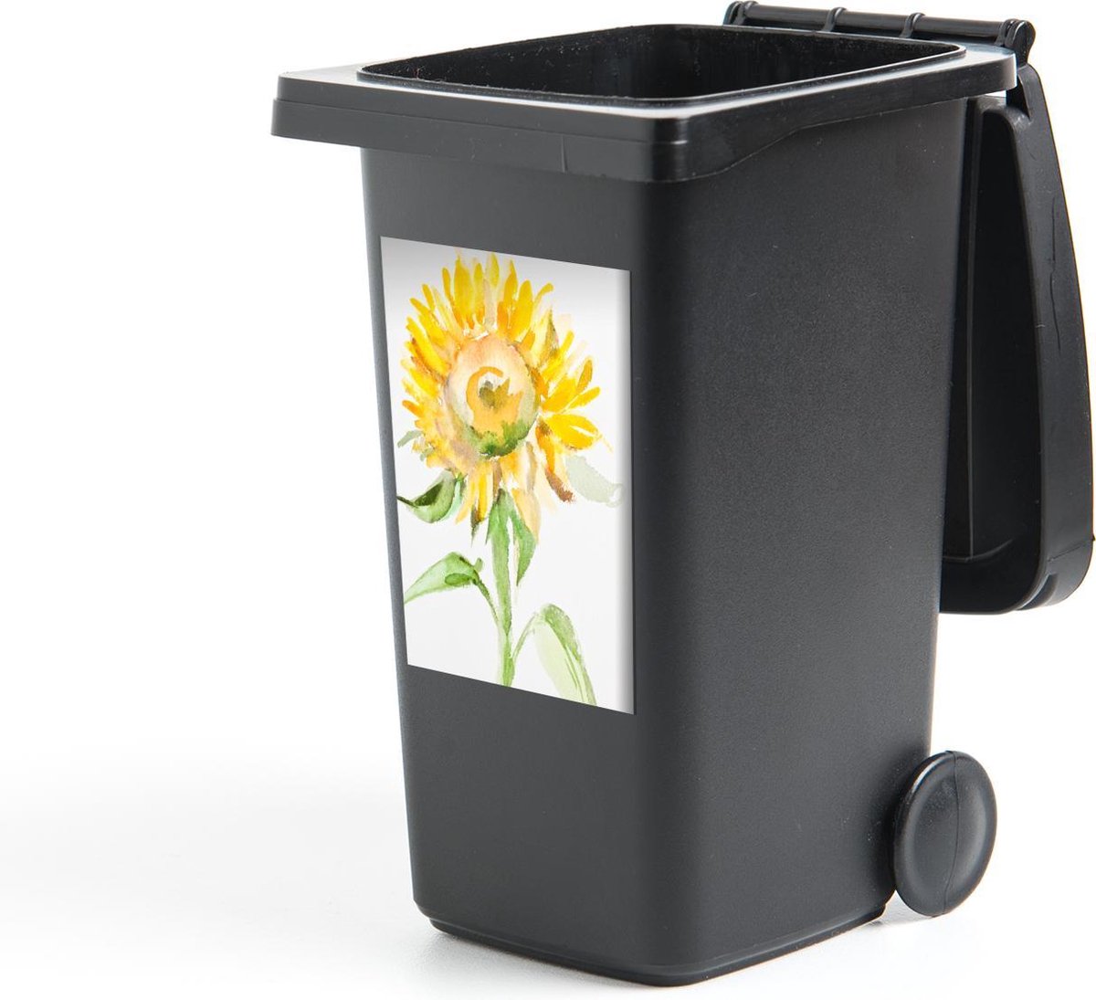 Container sticker Bloemen - Aquarel - Zonnebloem - 40x60 cm - Kliko sticker
