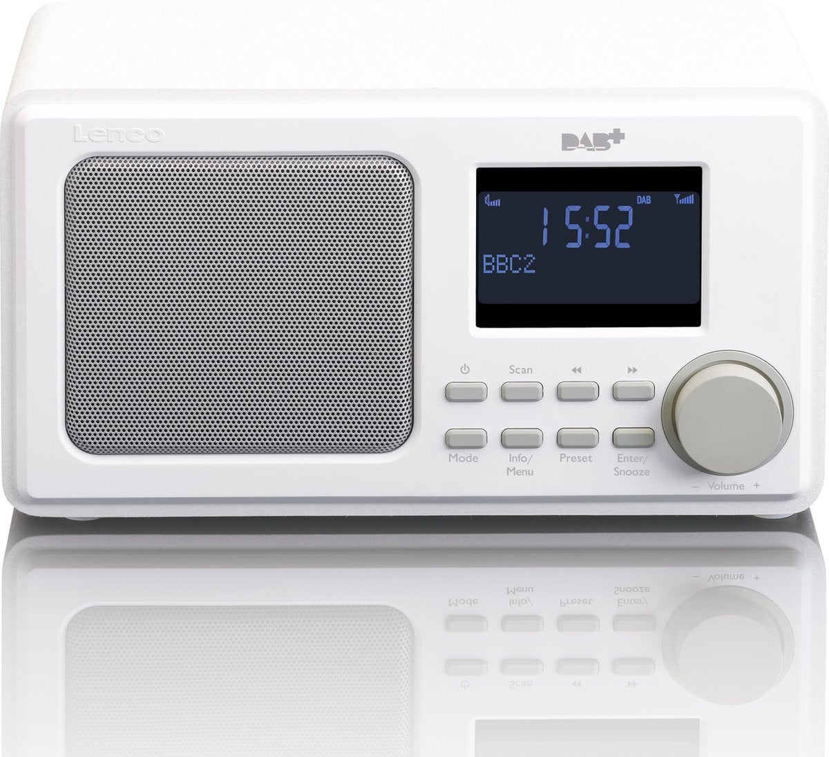 Lenco DAR-010WH - Radio - DAB+ radio - AUX-ingang - Wit