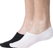 4 paar Heren Sneaker Sokken Katoen  2x wit 2x zwart