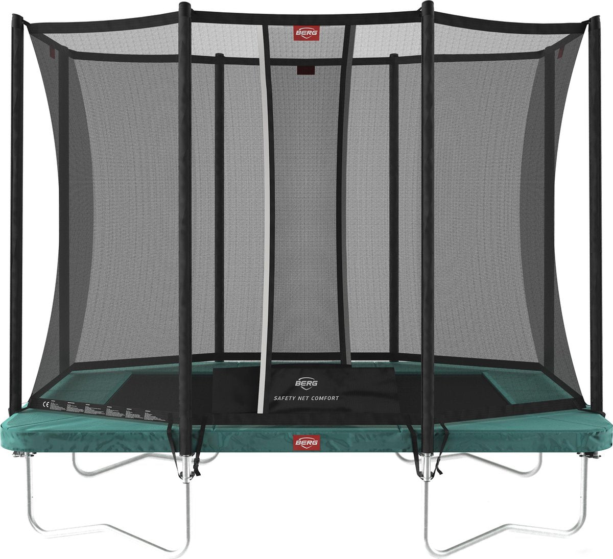 BERG Ultim Favorit trampoline Regular 280 cm groen + Safety Net Comfort