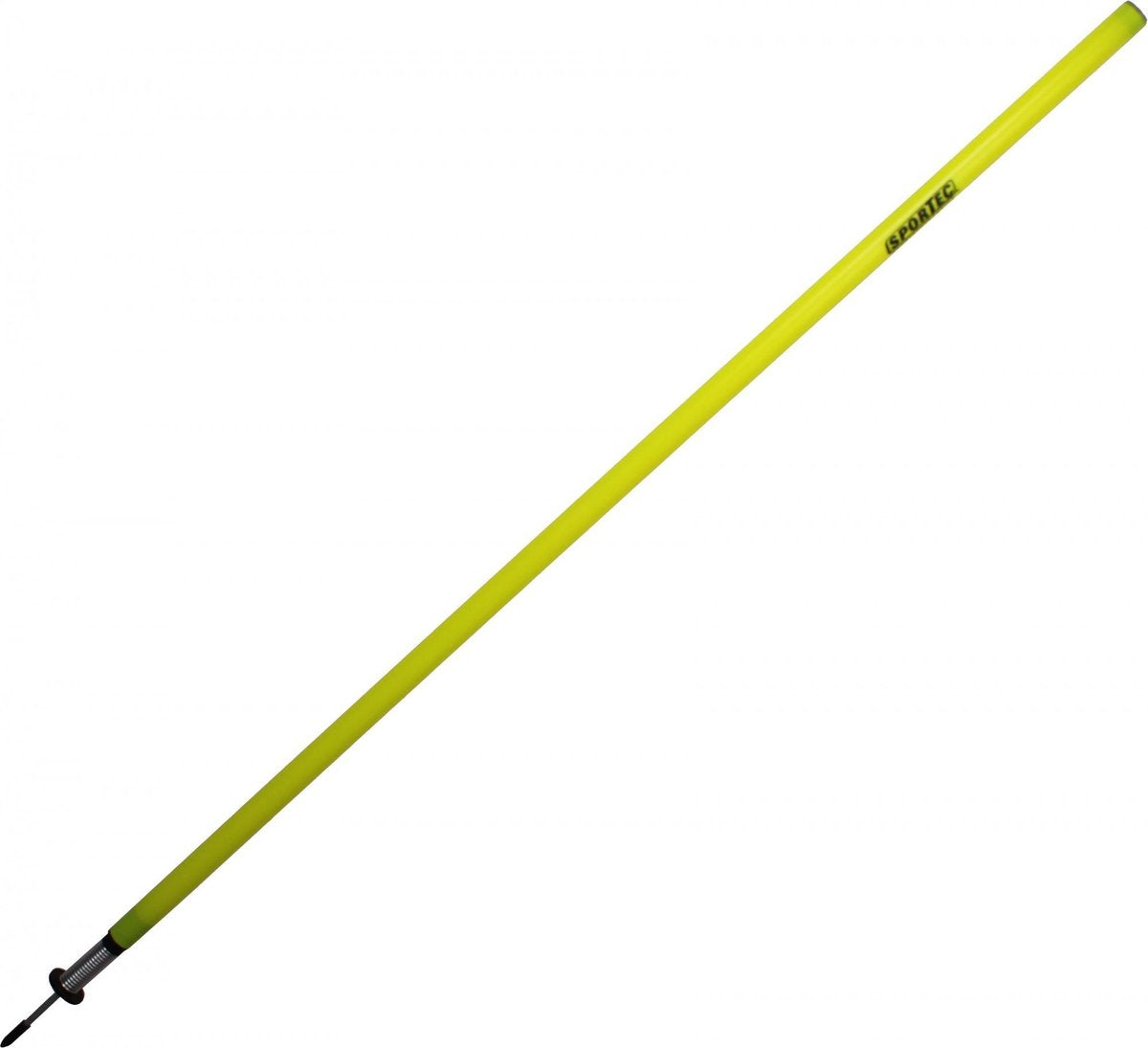 sportpaal met veer 175 cm geel