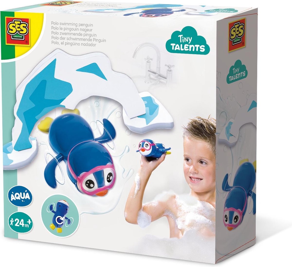 Polo zwemmende pinguïn