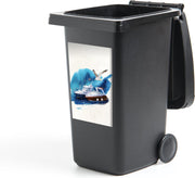 Container sticker Boot - Vogel - Water - 40x60 cm - Kliko sticker