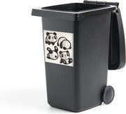 Container sticker Dieren - Panda - Zwart - 40x40 cm - Kliko sticker
