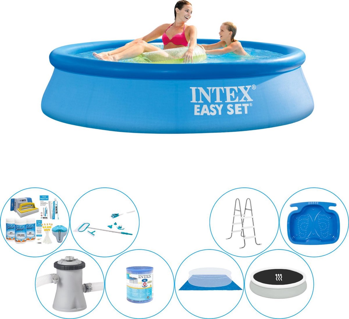 Intex Easy Set Rond 244x61 cm - Deluxe Zwembad Deal