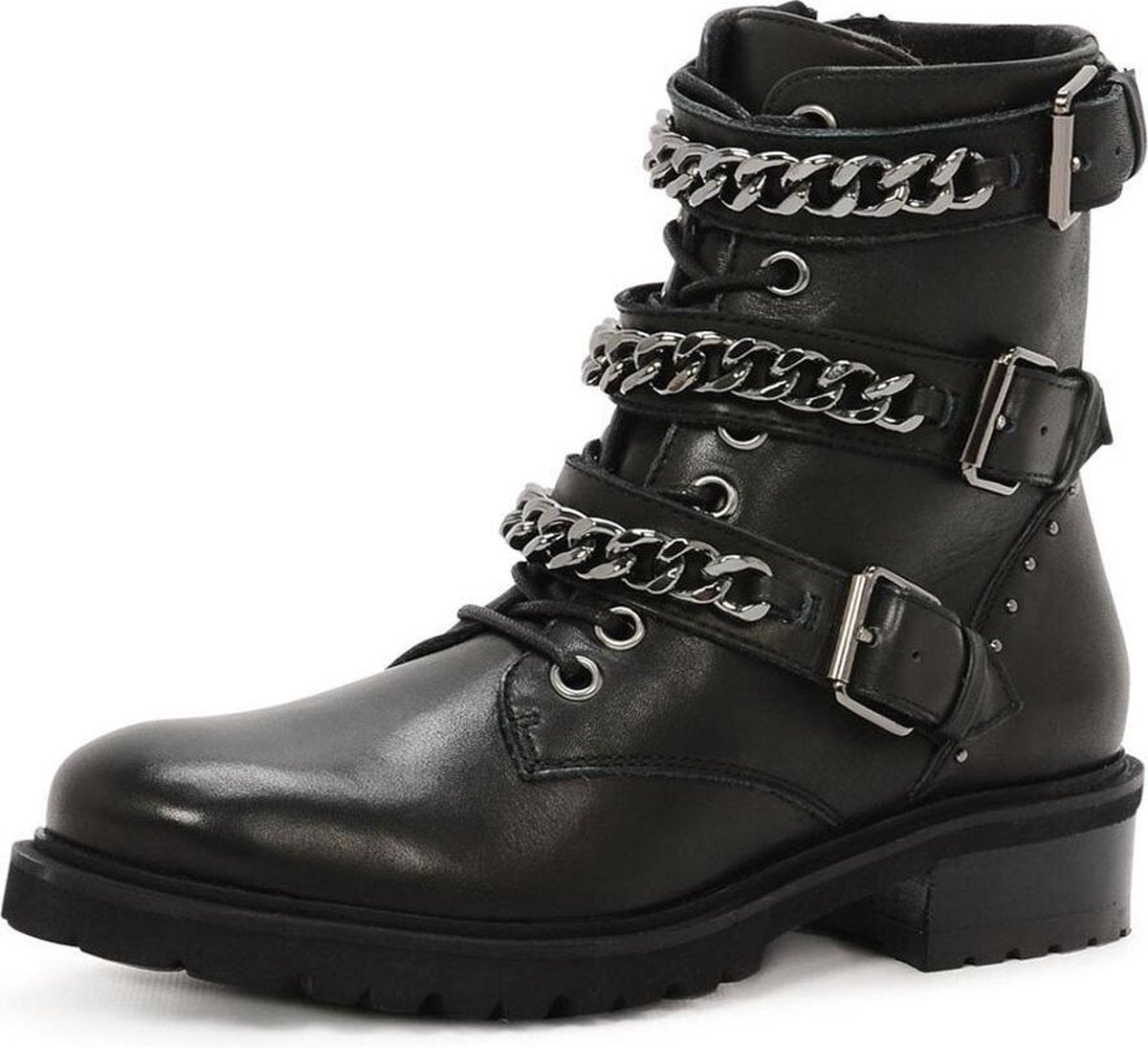 SPM Chainster Veterboots / Enkellaars Zwart - Maat: 39
