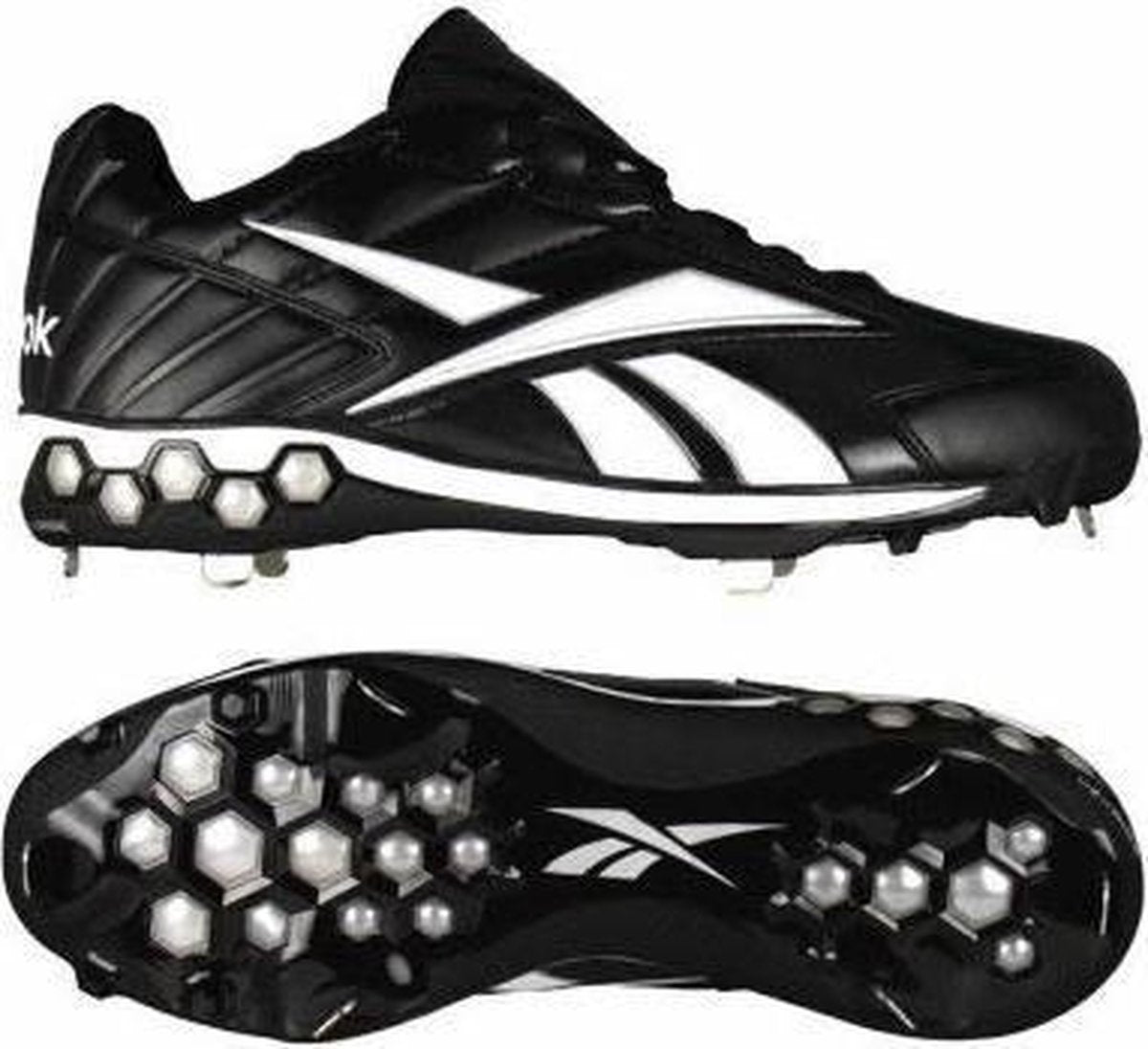 Reebok High N Tight II Low Hex Metal Honkbalschoenen - Black/White - US 7