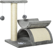 REXA®  Kattenboom | speelboom | kattenkrabpaal | krabpaal katten met bal lichtgrijs L 40 x B 30 x H 43 cm