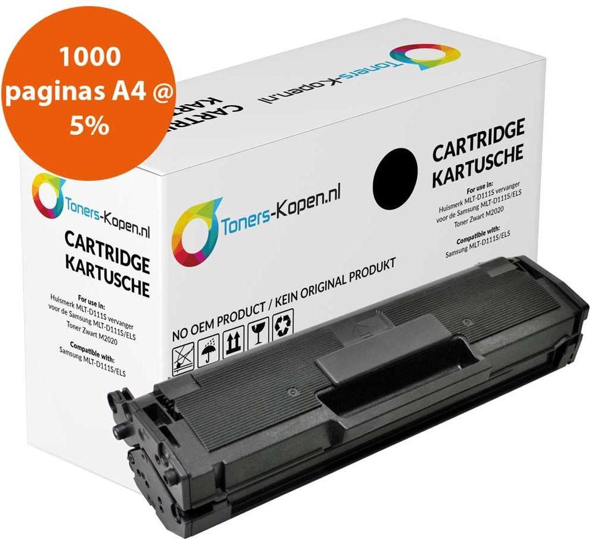 Samsung 111S MLTD111S/ELSSamsung 111L MLTD111L/ELS alternatief - compatible Toner voor Samsung MLT-D111S M2020 M2070