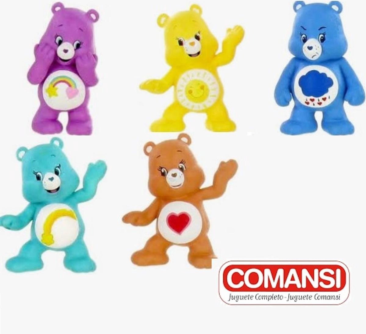 5 Troetelbeertjes speelfiguurtjes (6 cm)