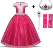 WiseGoods - Cinderella Jurk - Assepoester - Prinsessenjurk Meisje  - Verkleedkleding - Kinderkostuum - 6-7 jaar - 116-122