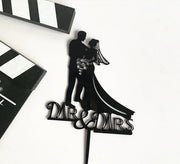 Akyol® Mr & Mrs Taartdecoratie versiering| Taart topper| Cake topper| Huwelijk |Bruiloft | Cadeau voor bruiloft | Cadeau voor trouwen