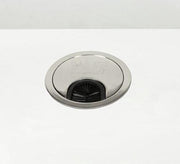 Kabeldoorvoerdop staal ongeborsteld 6cm ongemonteerd