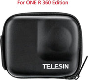 PRO SERIES Mini Hard PU/EVA Beschermhoes. voor Insta360 ONE R 360 Degree Wide Angle Edition - Zwart