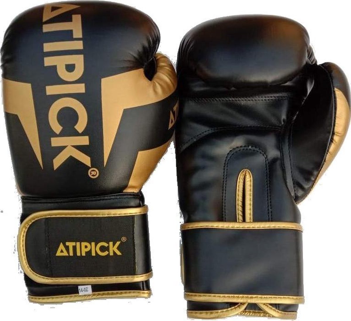 Atipick Bokshandschoenen Heren Pvc Zwart/goud 2-delig