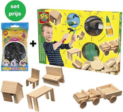 Ses 00943 Timmerset + 1000 zwarte strijkkralen (combi-deal)