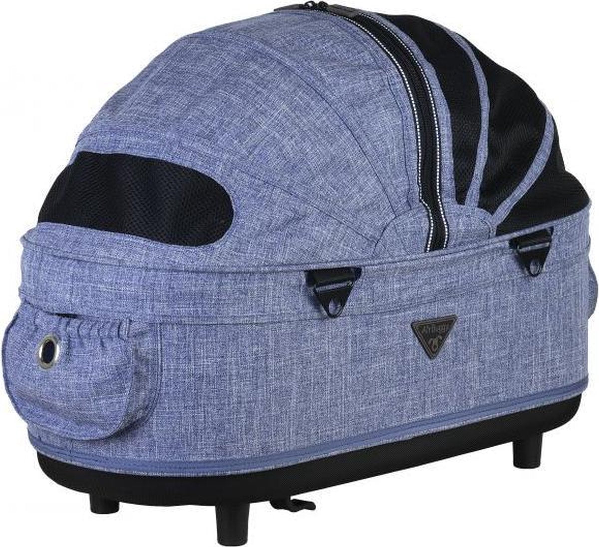 Airbuggy reismand hondenbuggy dome2 m cot gemeleerd denim 67x33x51 cm
