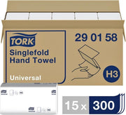 Handdoek Tork H3 290158 Universal 1-laags 23 x 23 cm 15 x 300 stuks