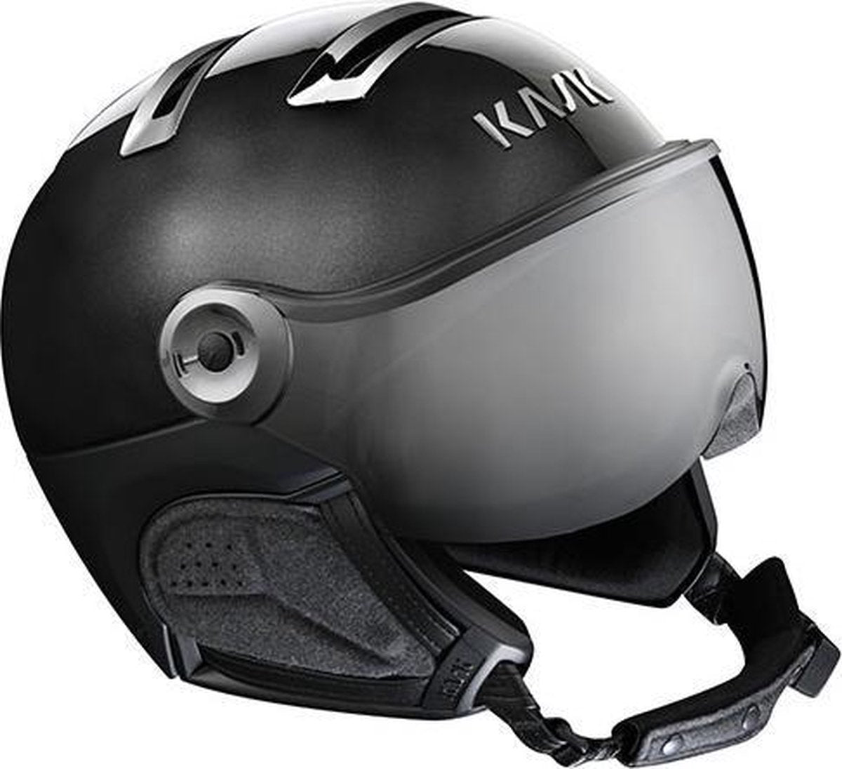 Chrome Vizier Zwart/ Zilver - Maat: M 58 cm maat: M    dames > wintersport materiaal > helmen