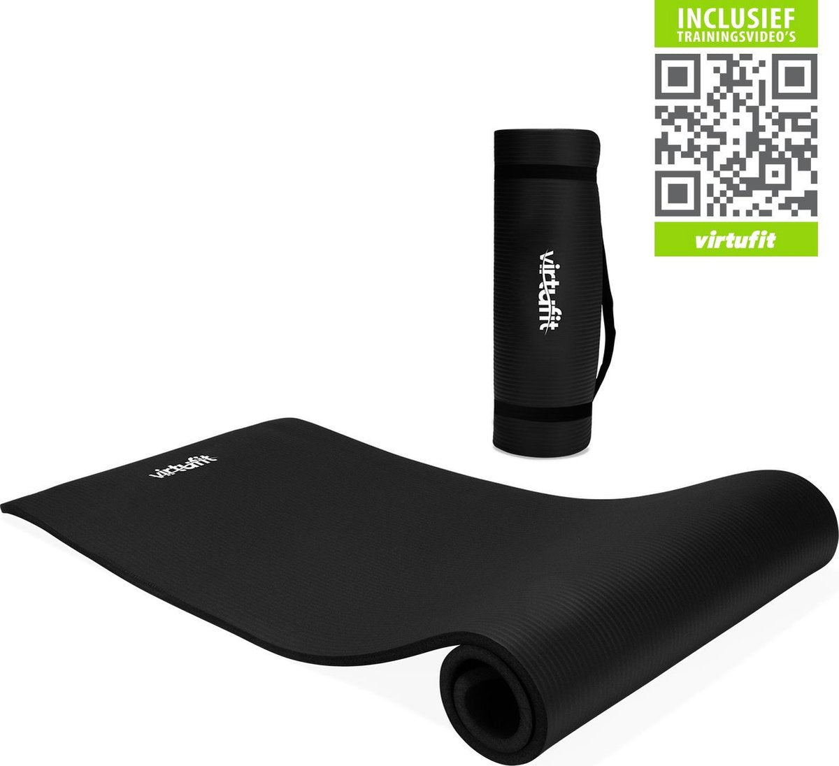 Fitnessmat - VirtuFit NBR Yogamat - Met Draagkoord - 180 x 60 x 1