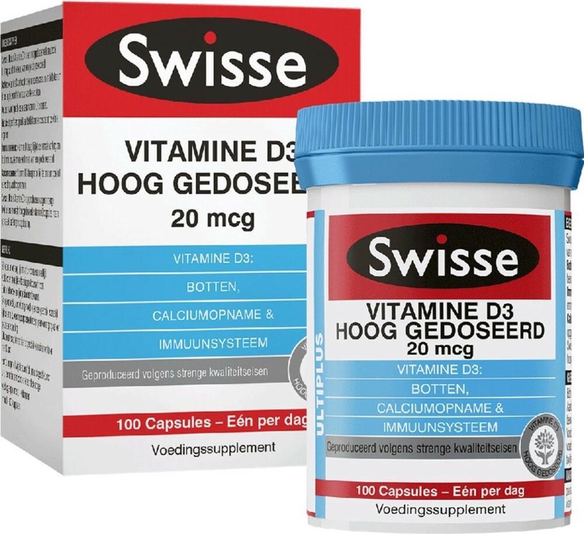 6x Swisse Vitamine D3 Hoog Gedoseerd 100 capsules