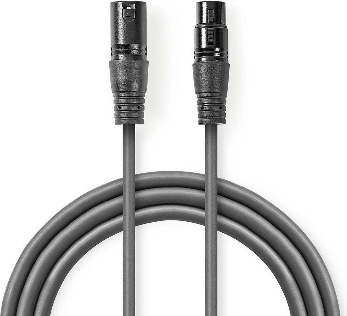 Balanced XLR Audio Cable | XLR 3-Pin Male - XLR 3-Pin Female | 20 m | Grey