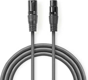 Balanced XLR Audio Cable | XLR 3-Pin Male - XLR 3-Pin Female | 20 m | Grey
