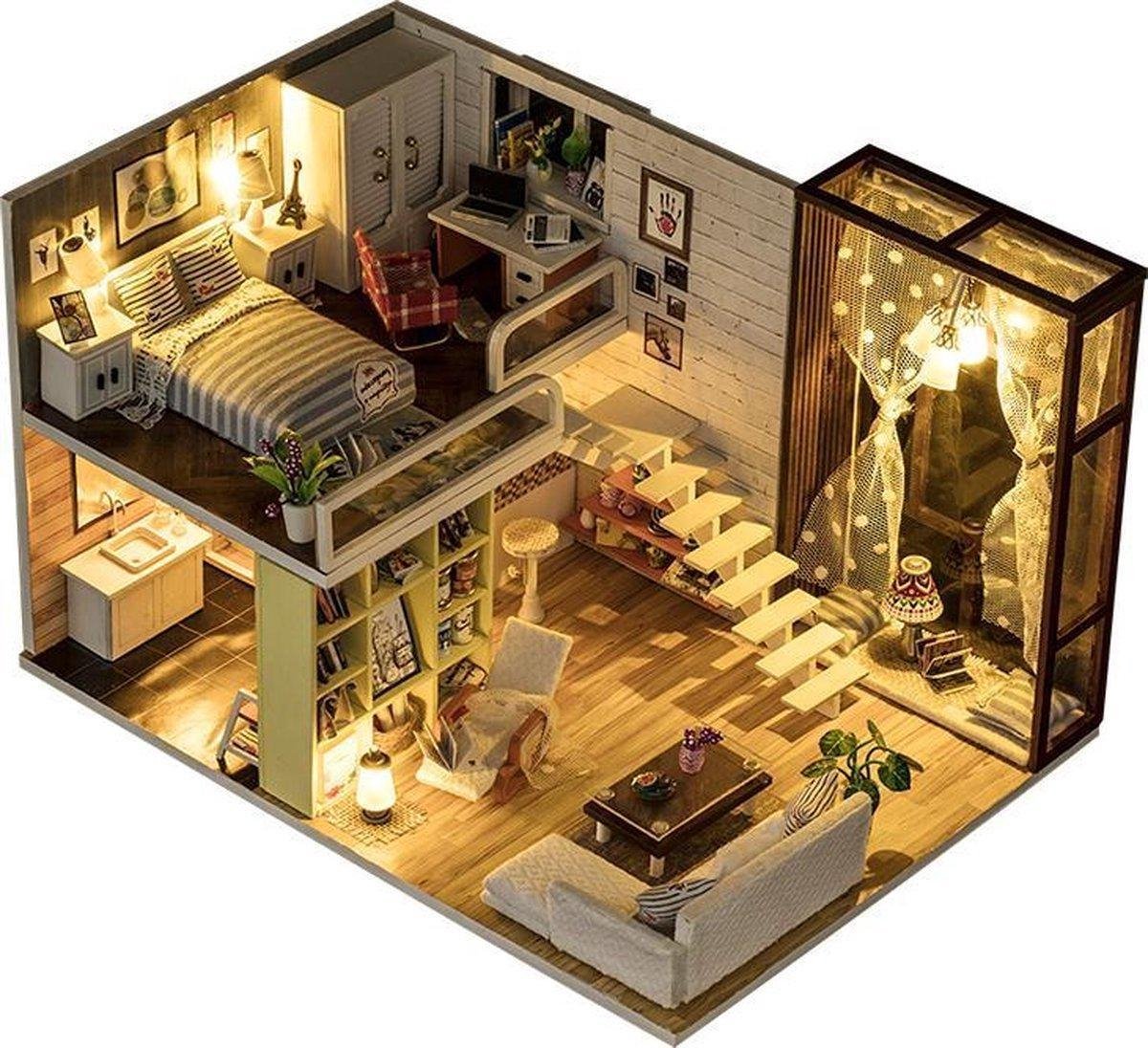 Miniatuur Bouwpakket - Contracted City - Modelbouw - DIY - Met LED verlichting