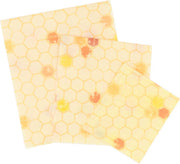 Biologische Bijenwas Doek | Organic Beeswax Wrap | Alternative to Cling Film | 3 Pack Combinatie (S/M/L) | Herbruikbaar | Plastic Vrij | Duurzaam Product | Hive Pattern