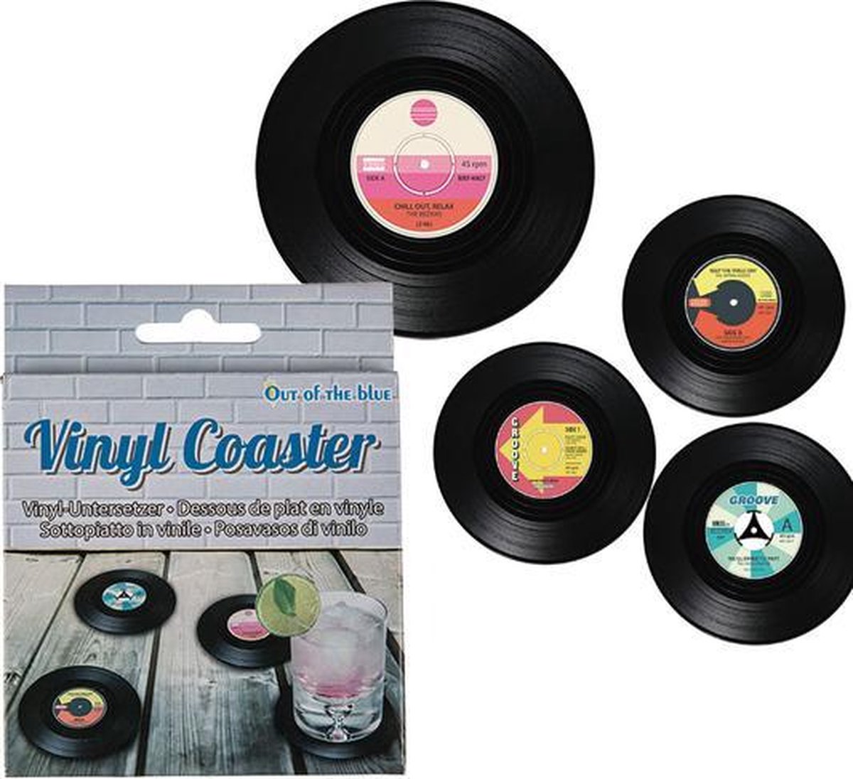 LP Onderzetters -vinyl - set van 4