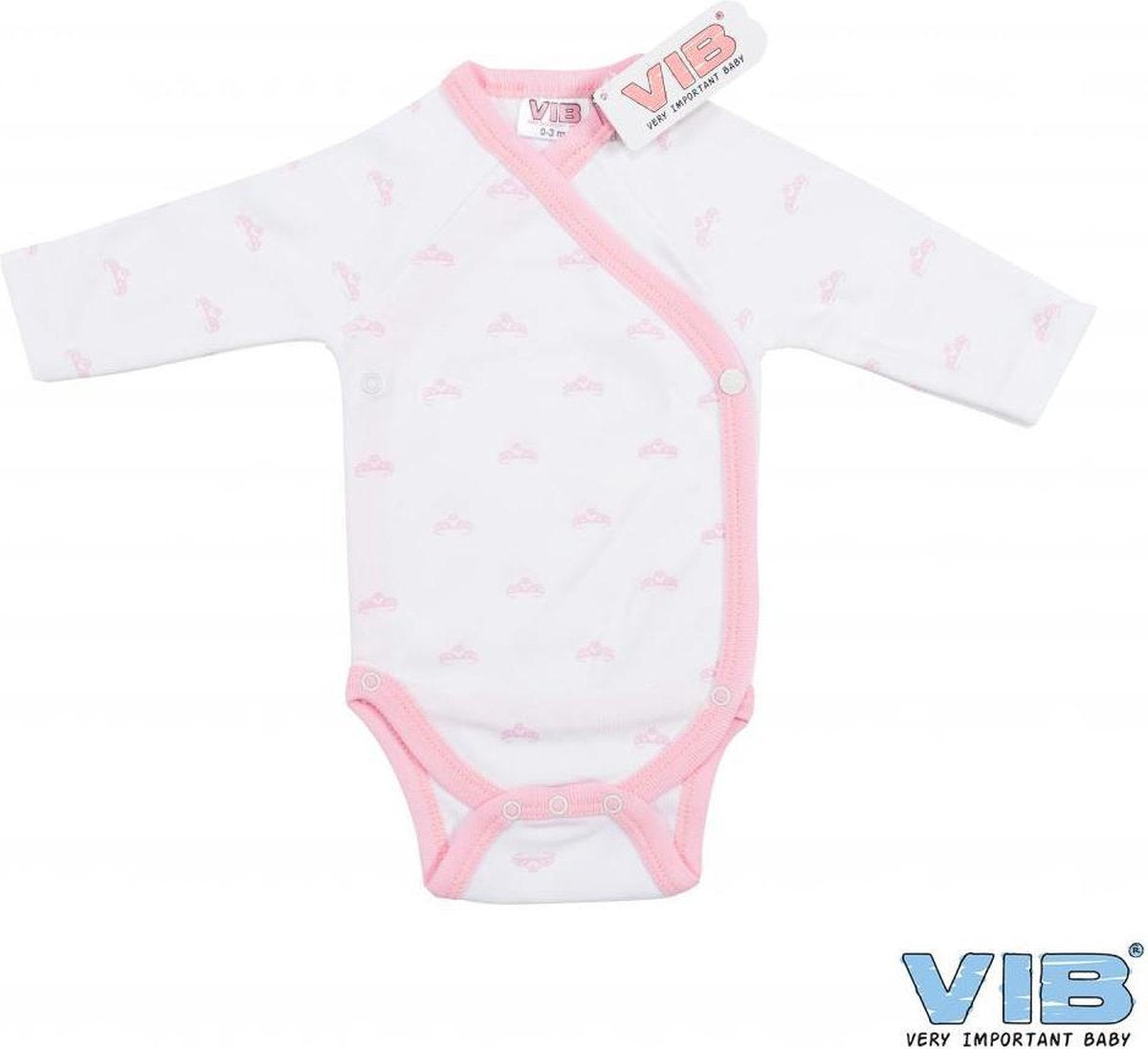 Vib romper roze/wit tiara's