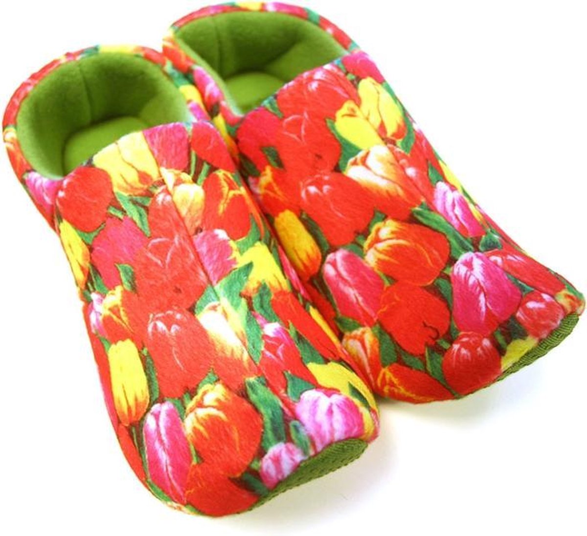 Klomppantoffels tulpen print  / Klompsloffen / Tulpen print  sloffen voor dames en heren - Maat: 39-41