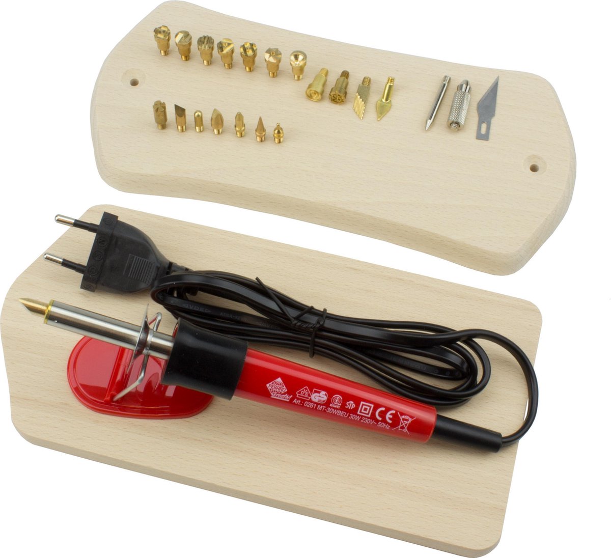 Pebaro Houtbrander set Deluxe met 2 Houten Plankjes A040062