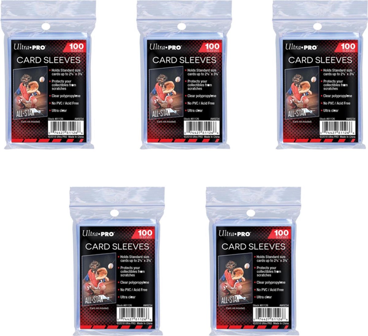 TCG Sleeves-Blanco Clear-Store Safe Ultra Pro (Standard Size) - 500 stuks - Pokémon sleeves - Penny sleeves - Pokémon kaarten