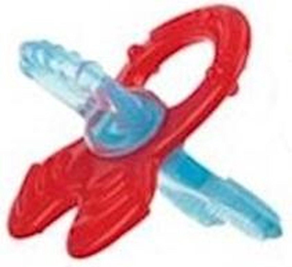 Nuby Bijtfiguur Chewbies Junior 12 Cm Siliconen Rood/blauw