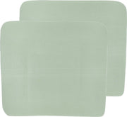 Meyco aankleedkussenhoes 3K 2-pack Basic jersey - stone green - 85x75 cm