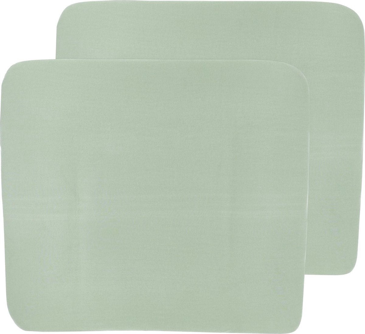 Meyco aankleedkussenhoes 3K 2-pack Basic jersey - stone green - 85x75 cm
