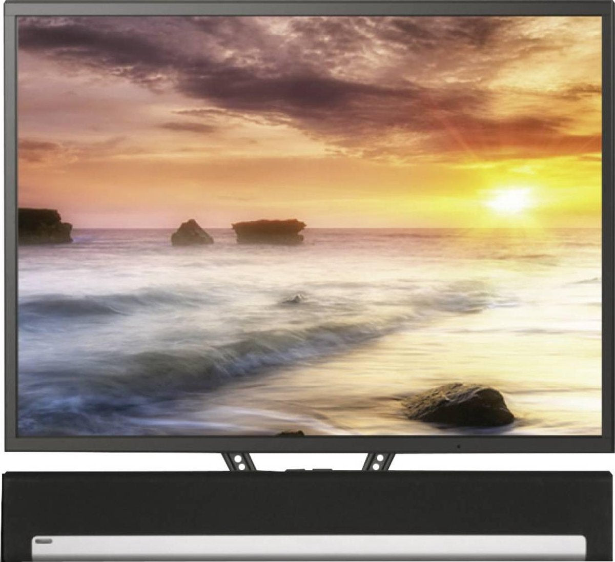 Wandsteun Voor Sonos Beam Soundbar - Voor Montage Aan Huidige TV Beugel - Met Kabel Management - Inclusief Bevestigingsmateriaal - Zwart
