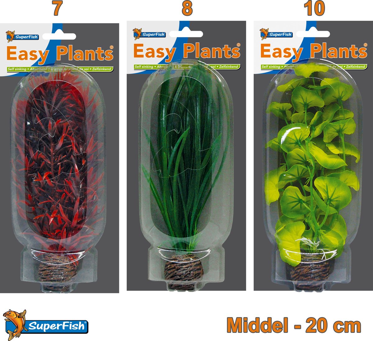 Easy Plants Aquarium kunst planten middel (Combinatieset 1)