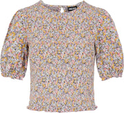 Pieces PCRILLA SS SMOCK TOP Dahlia purple Dames Top - Maat XS