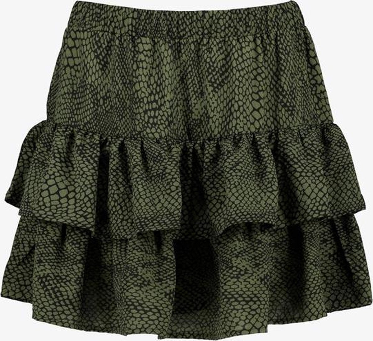 TwoDay dames rok met ruches - Groen - Maat M