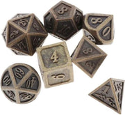 Polydice set - dobbelstenen dungeons and dragons - DnD - RPG - Brons - 7 stuks
