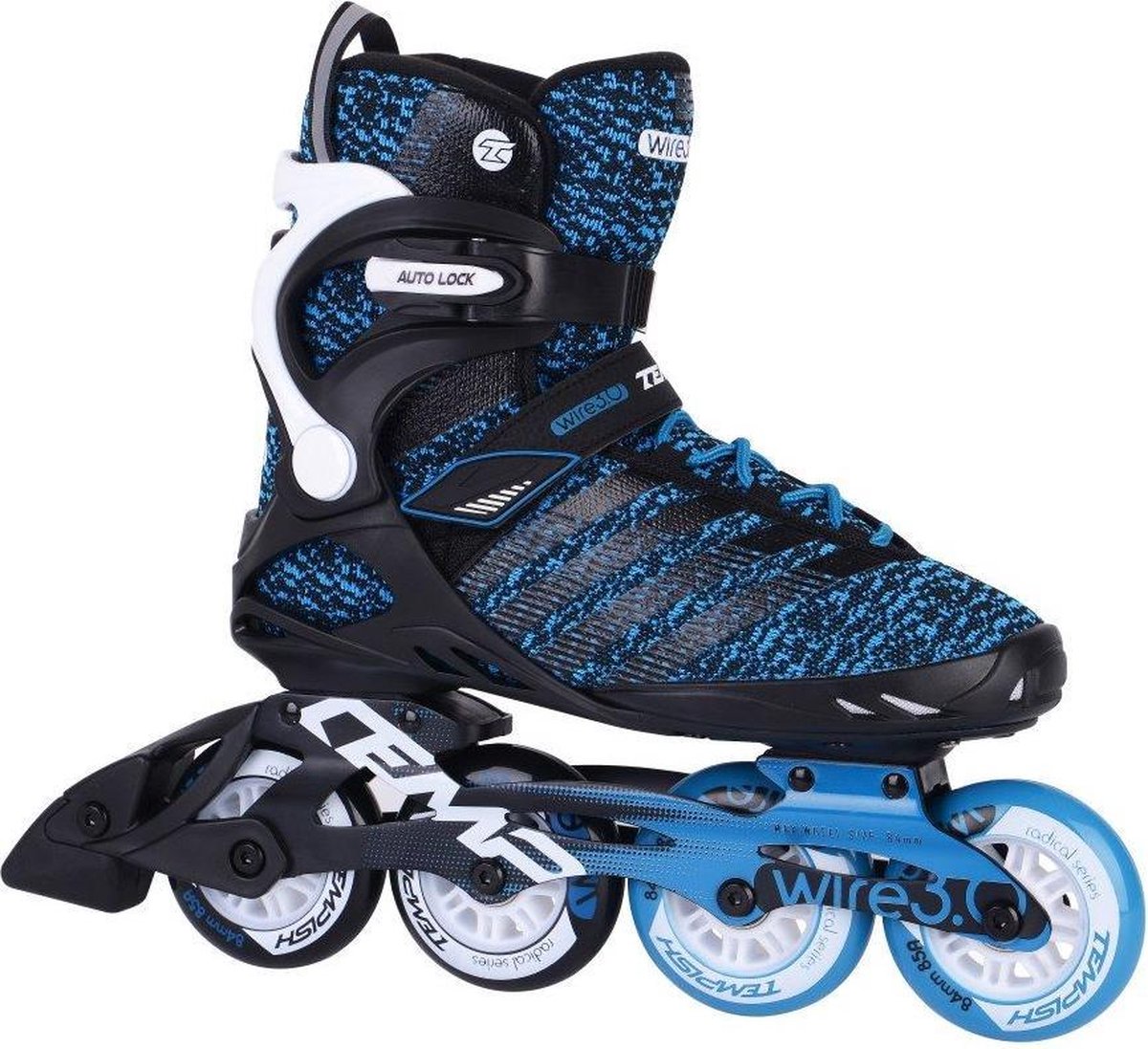 Tempish Inlineskates Unisex WIRE 3.0 84 - Zwart/Blauw 38