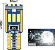 T10 Led Lamp Helder Wit  6500K (Set 2 stuks)  Type 9LV/SMD CANBus Foutloos  5W5 | W5W | Led Signal Light | 12V | 6500 Kelvin | Stadslicht |Kentekenplaat Verlichting | 194 168  Bright White | Autolamp | Autolampen | Car licht | Lampen |