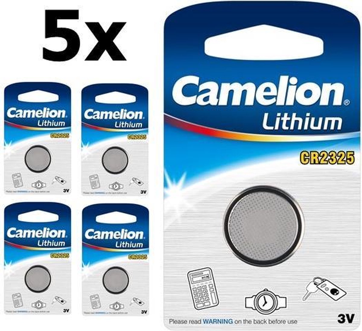 5 Stuks Camelion CR2325 3V Lithium batterij