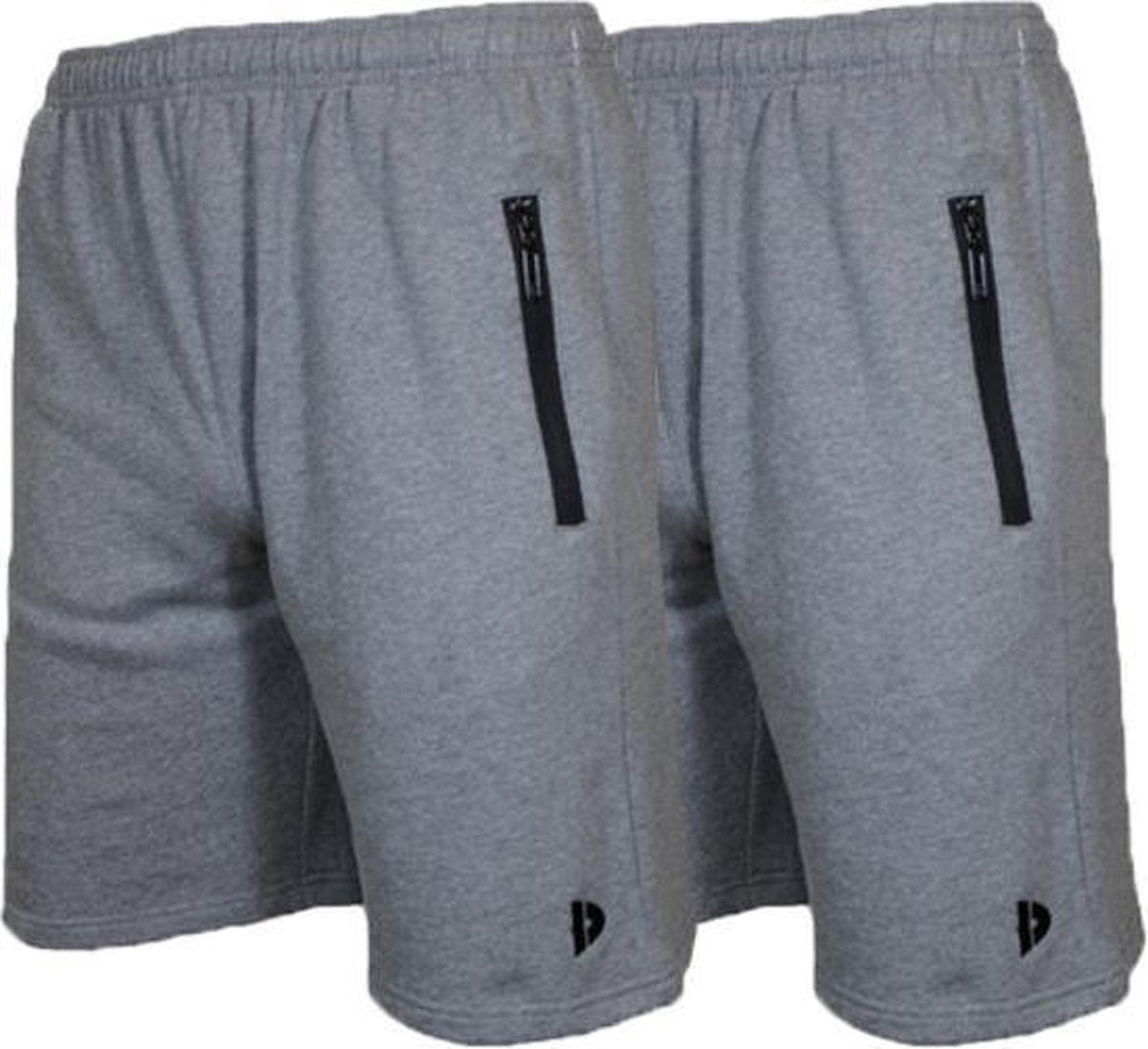 2-Pack Donnay Joggingshort - Sportshort - Heren - Maat XL - Silver-marl